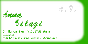 anna vilagi business card